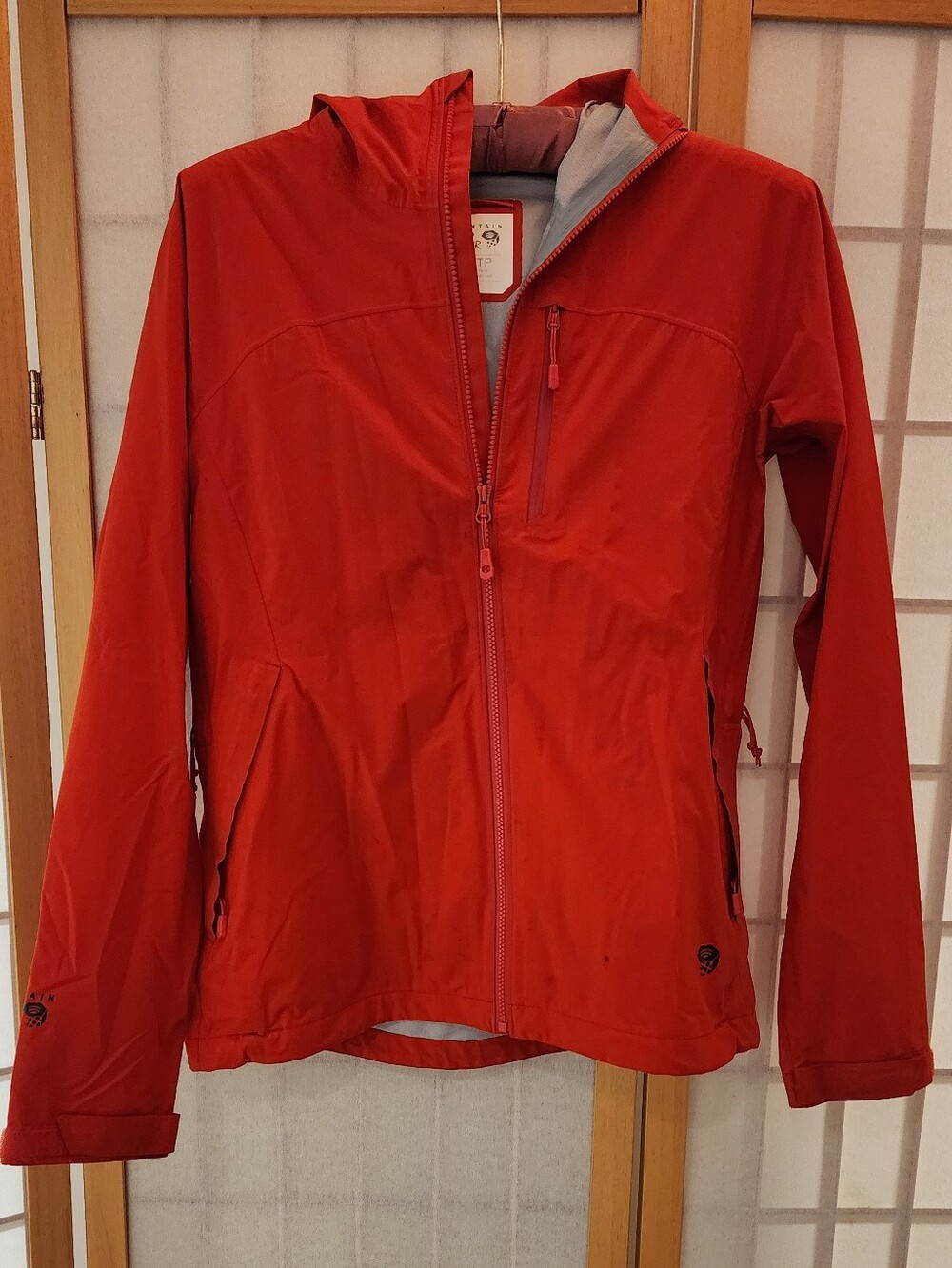 Mountain Hardwear Women's Stretch Ozonic Rain Jacket In Red, Size XS